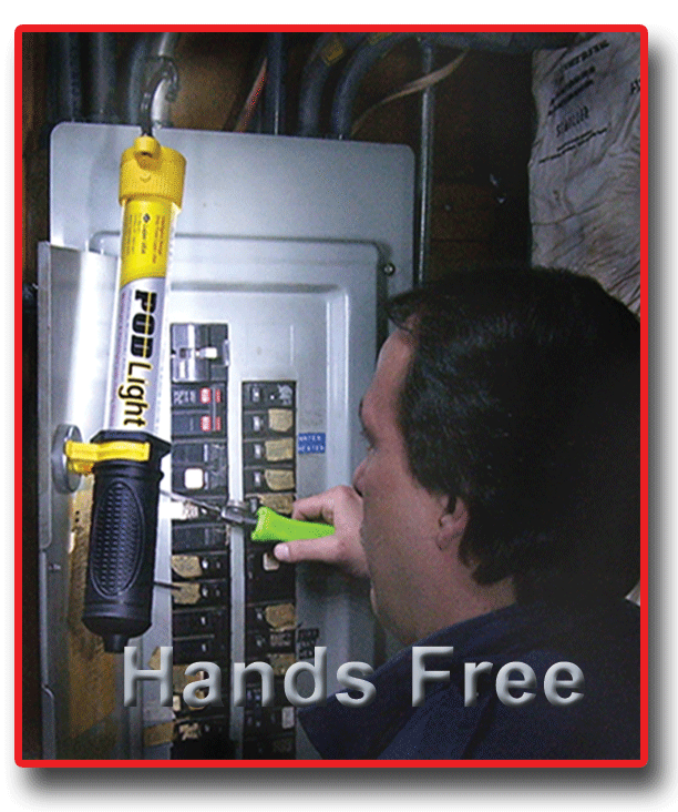 electrician with PODlight, "hands free"